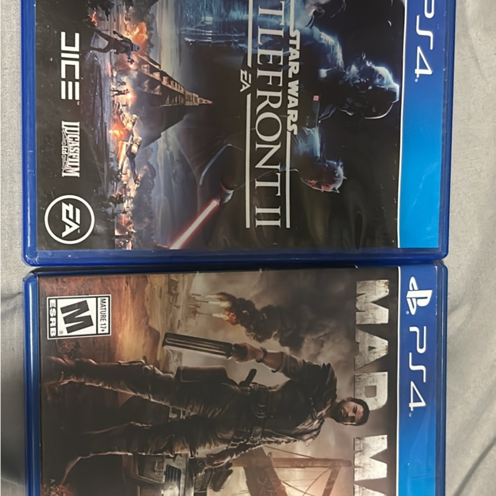 Star Wars Battlefront II and Mad Max PS4 Games - Blue
